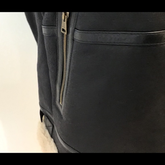 CHLOE LEATHER & SHEARLING VEST MED - Picture 10 of 12